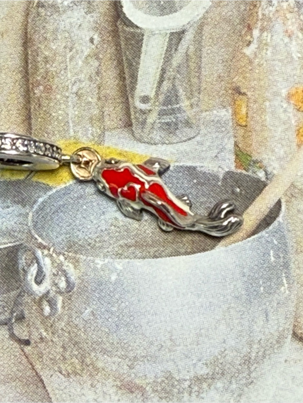Pandora Red Koi Fish Dangle Charm